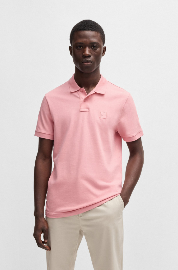 Поло Slim fit для чоловіків (479602), колір Рожевий - №2