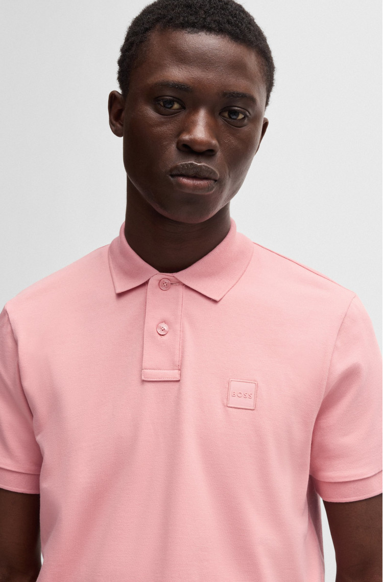 Поло Slim fit для чоловіків (479602), колір Рожевий - №5