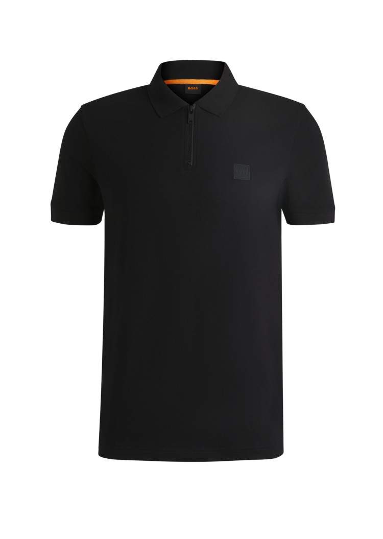 Поло Slim fit для чоловіків (479605), колір Чорний - №1