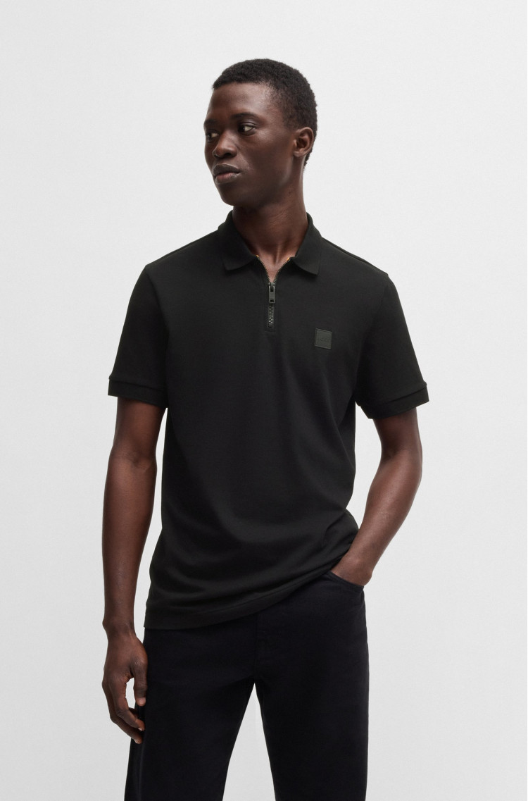 Поло Slim fit для чоловіків (479605), колір Чорний - №2