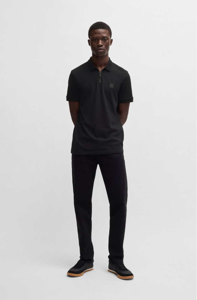 Поло Slim fit для чоловіків (479605), колір Чорний - №3