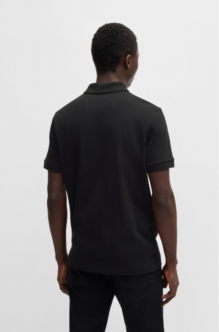 Поло Slim fit для чоловіків (479605), колір Чорний - №4