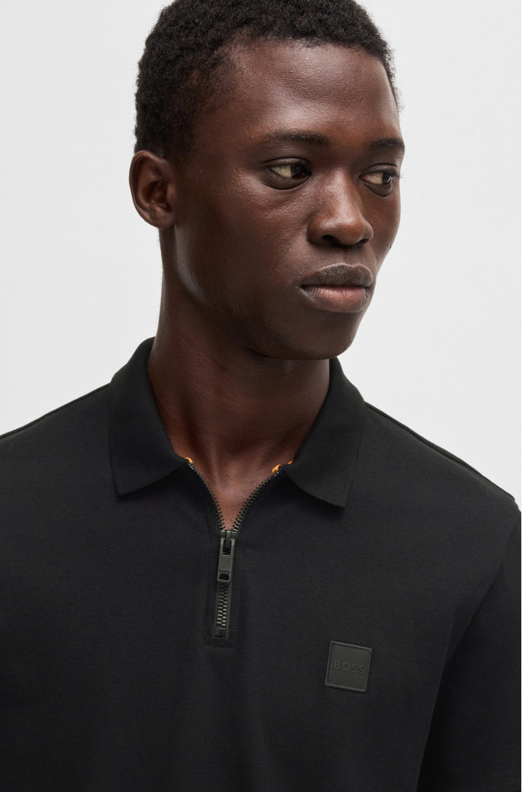 Поло Slim fit для чоловіків (479605), колір Чорний - №5
