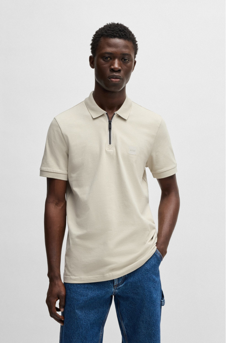 Поло Slim Fit для мужчин (479606), цвет Бежевый - №2