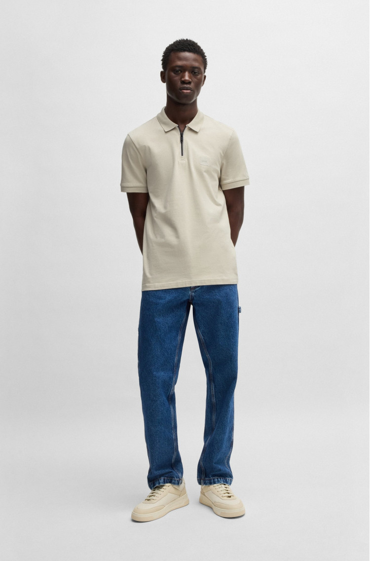 Поло Slim Fit для мужчин (479606), цвет Бежевый - №3