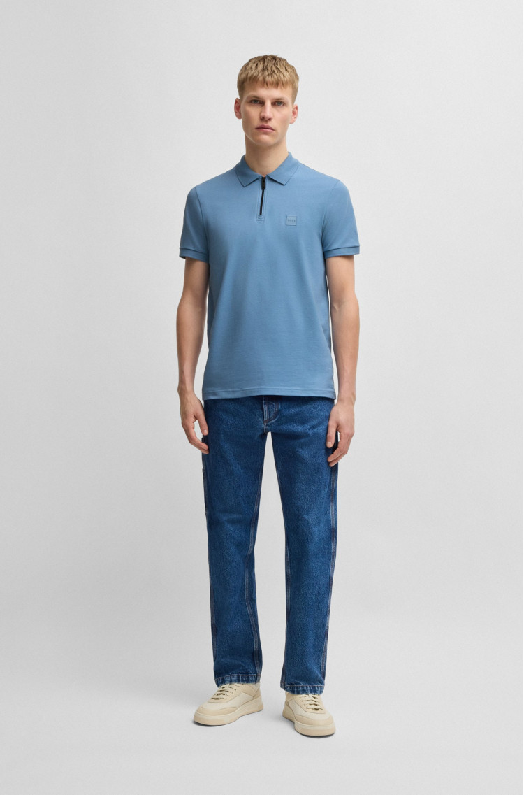 Поло Slim fit для чоловіків (479608), колір Синій - №3