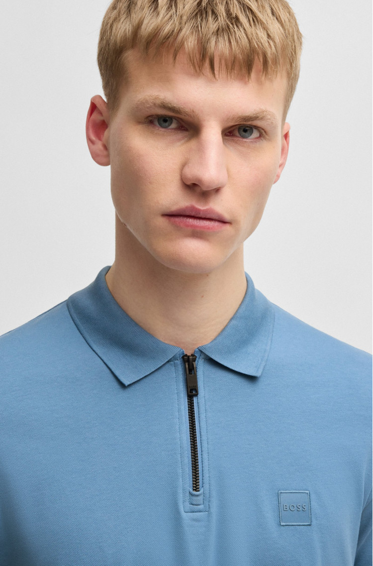 Поло Slim fit для чоловіків (479608), колір Синій - №5