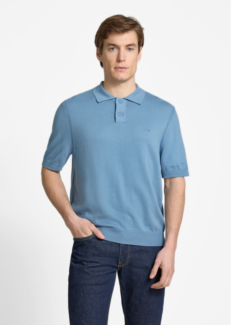 Трикотажне поло Regular fit для чоловіків (479643), колір Синій - №2