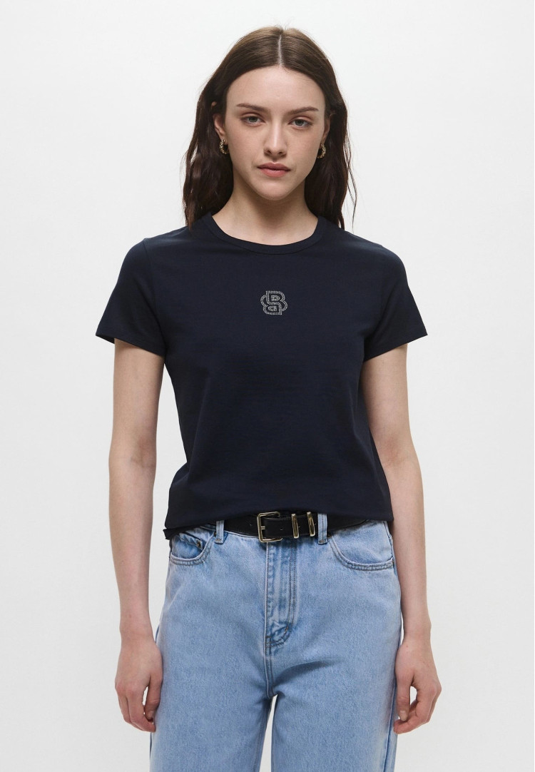 Футболка Slim fit для жінок (479690), колір Синій - №2