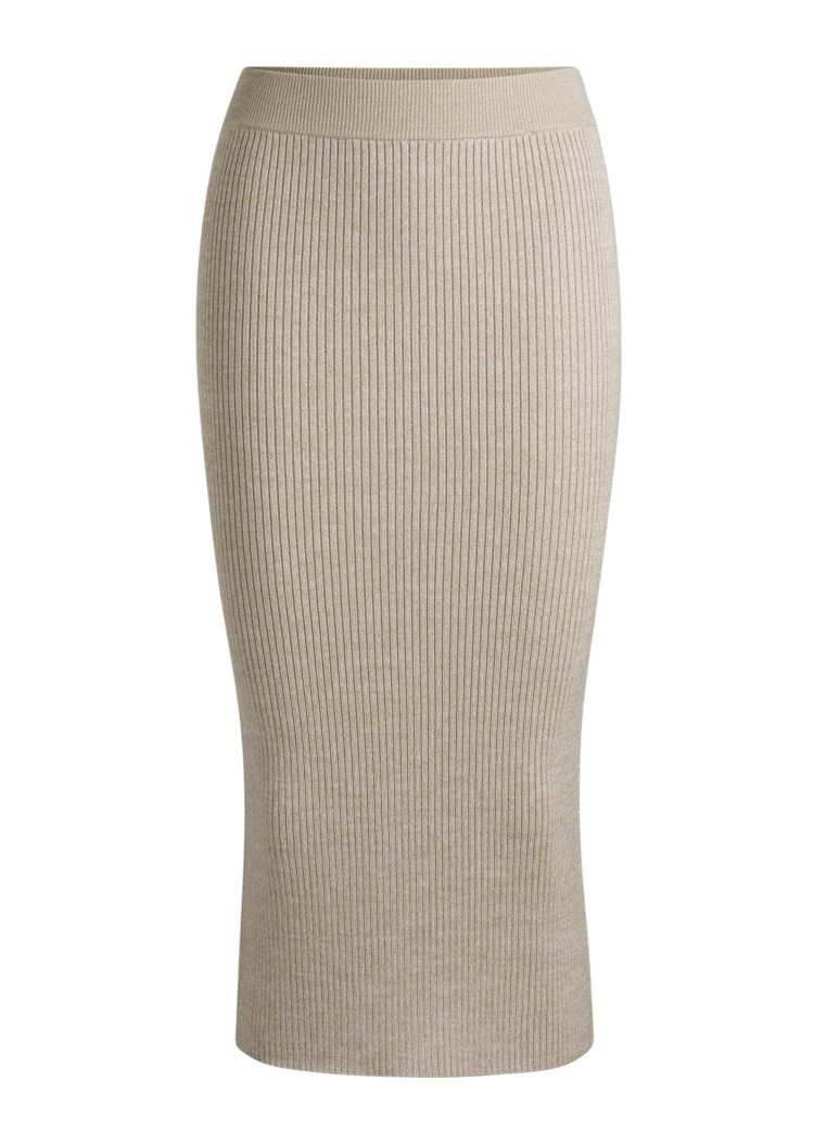 Спідниця міді Slim fit для жінок (479695), колір Бежевий - №1