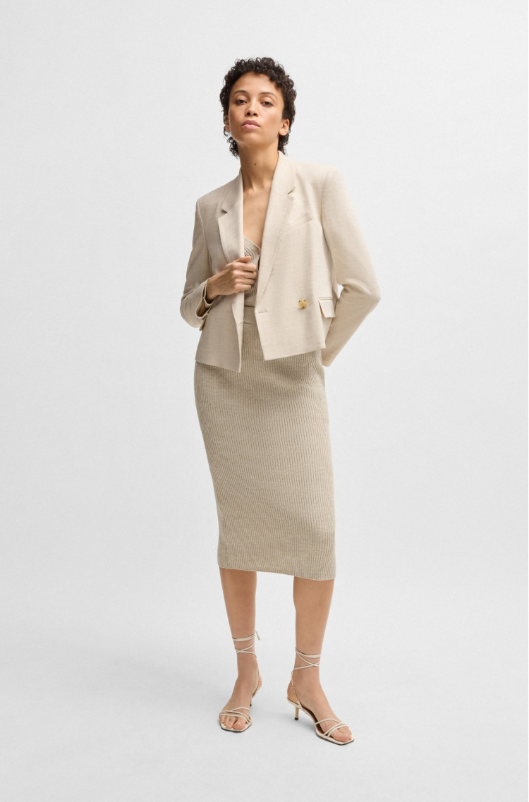 Спідниця міді Slim fit для жінок (479695), колір Бежевий - №3