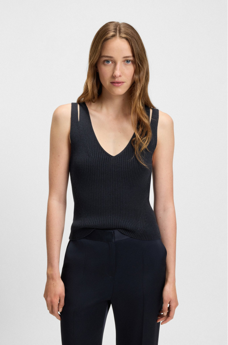 Майка Slim fit для женщин (479696), цвет Синий - №2