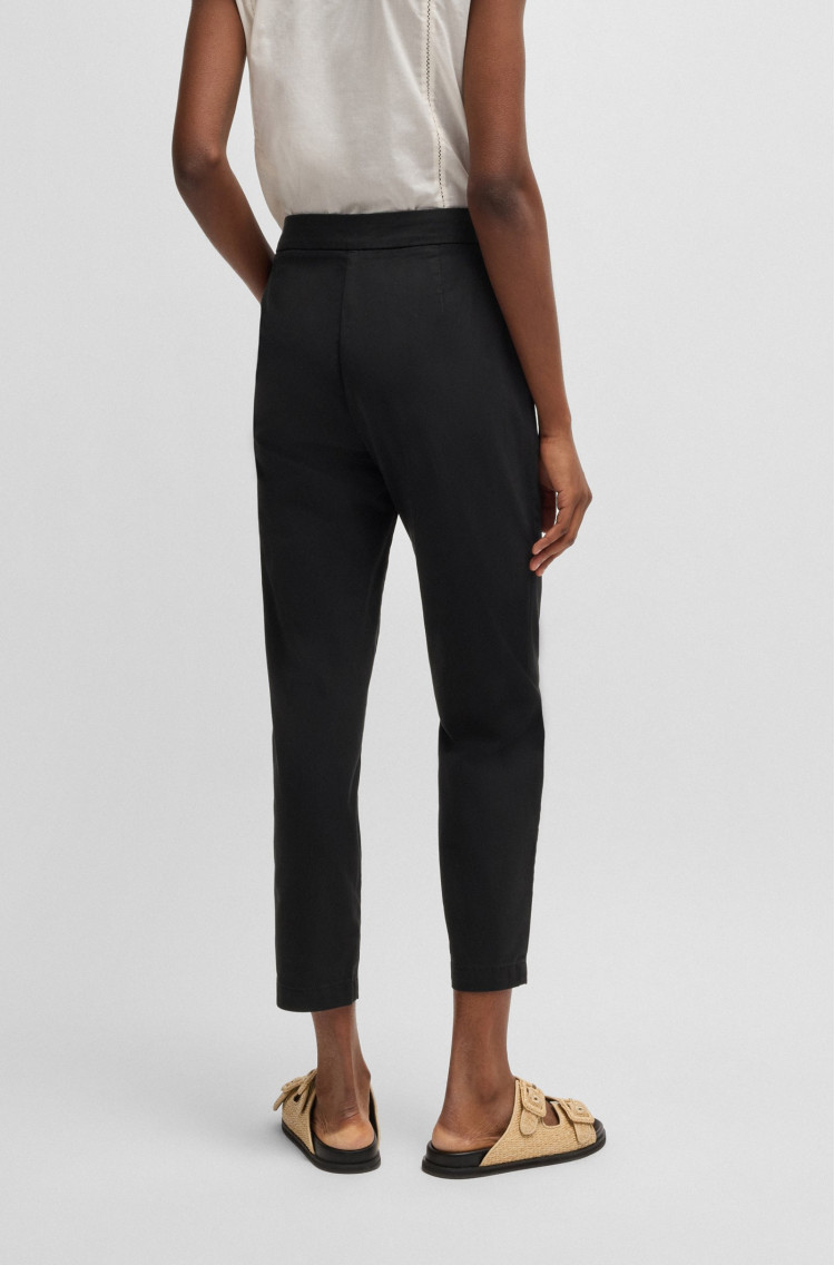 Брюки повсякденні Slim Fit Висока для жінок (479770), колір Чорний - №4
