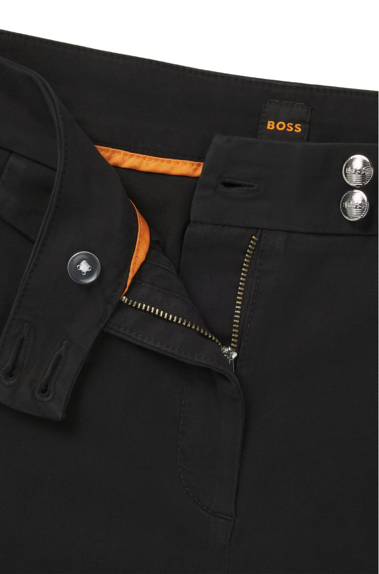 Брюки повсякденні Slim Fit Висока для жінок (479770), колір Чорний - №6
