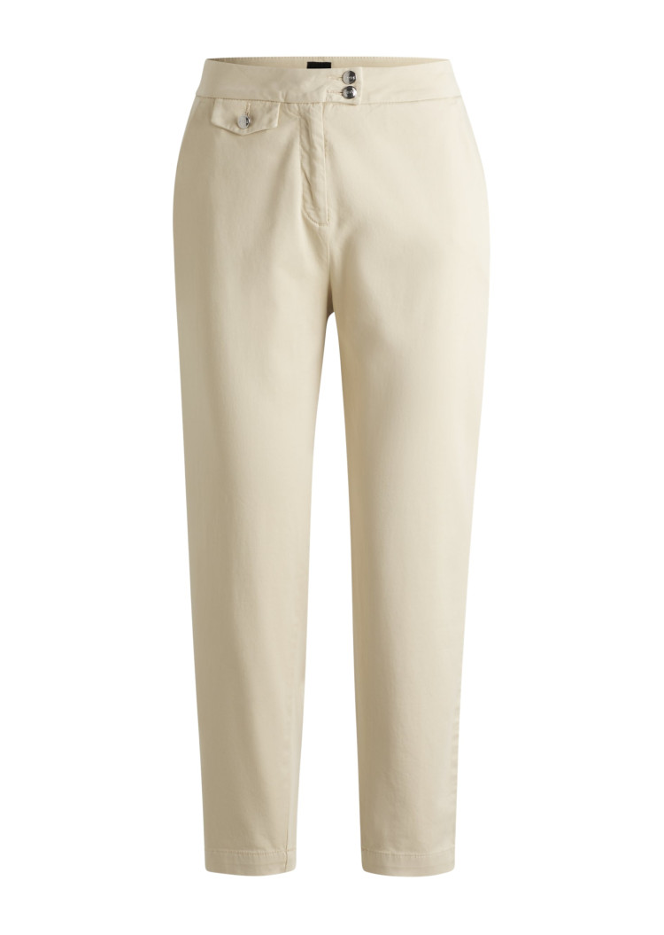 Брюки повсякденні Slim fit Висока для жінок (479771), колір Бежевий - №1