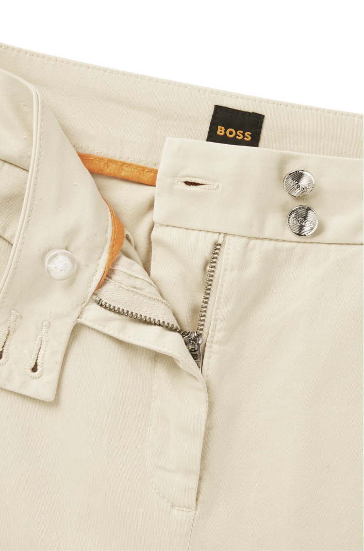 Брюки повседневные Slim Fit Высокая для женщин (479771), цвет Молочный - №6