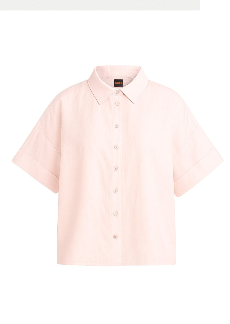 Блуза з коротким рукавом Relaxed fit для жінок (479792), колір Рожевий - №1