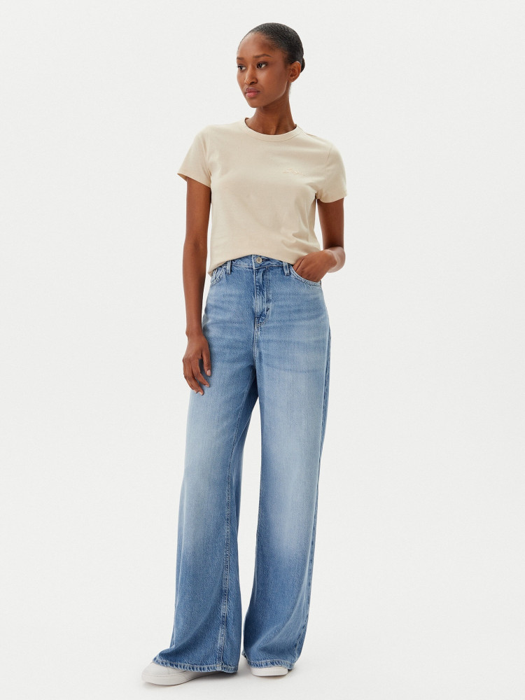 Футболка Slim Fit для жінок (479829), колір Бежевий - №3