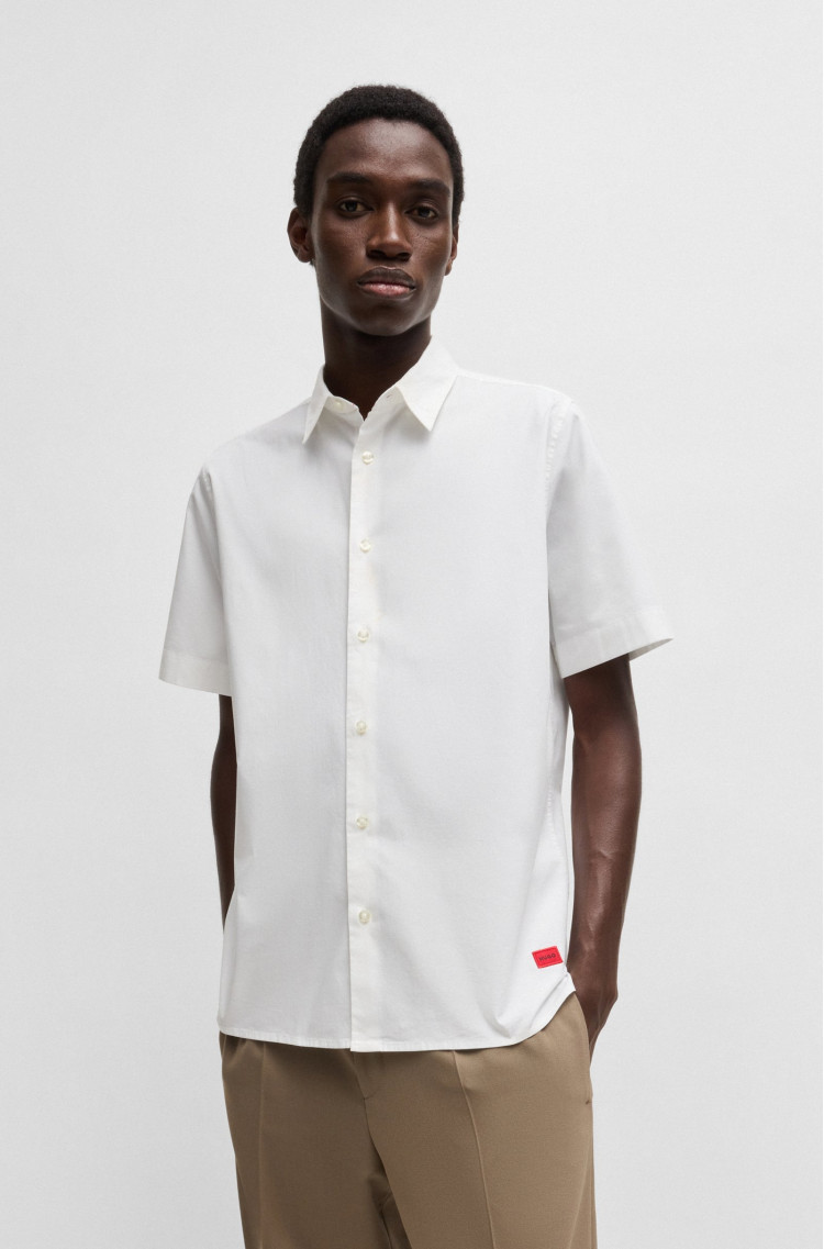 сорочка ділова з коротким рукавом Relaxed fit для чоловіків (479857), колір Білий - №2