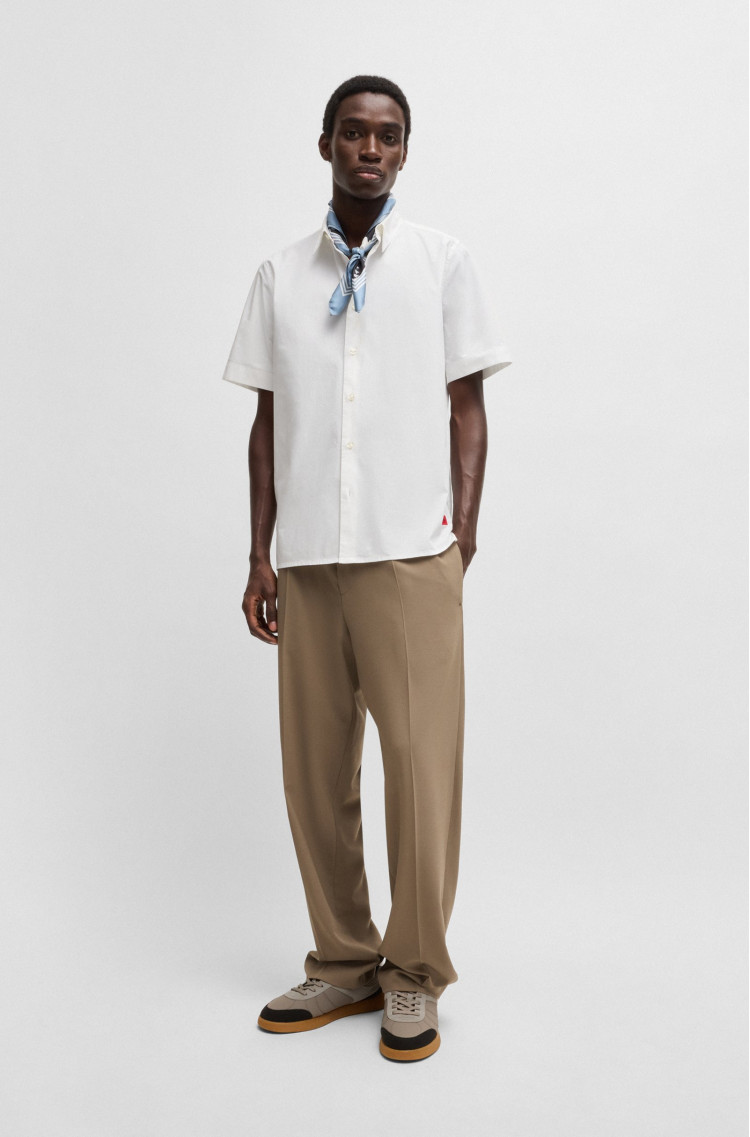 сорочка ділова з коротким рукавом Relaxed fit для чоловіків (479857), колір Білий - №3