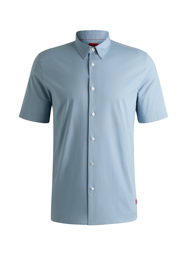 сорочка ділова з коротким рукавом Relaxed fit для чоловіків (479858), колір Синій - №1