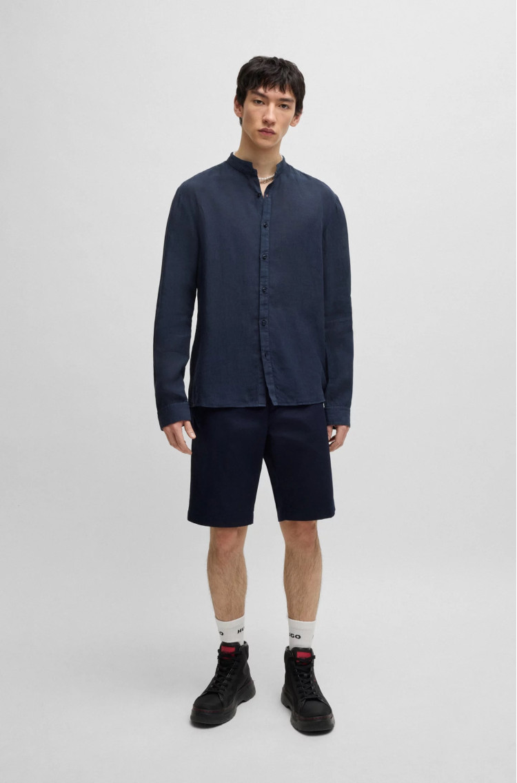 Сорочка повсякденна Slim fit для чоловіків (479863), колір Синій - №3