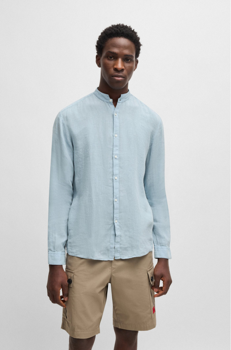 Сорочка повсякденна Slim fit для чоловіків (479864), колір Синій - №2