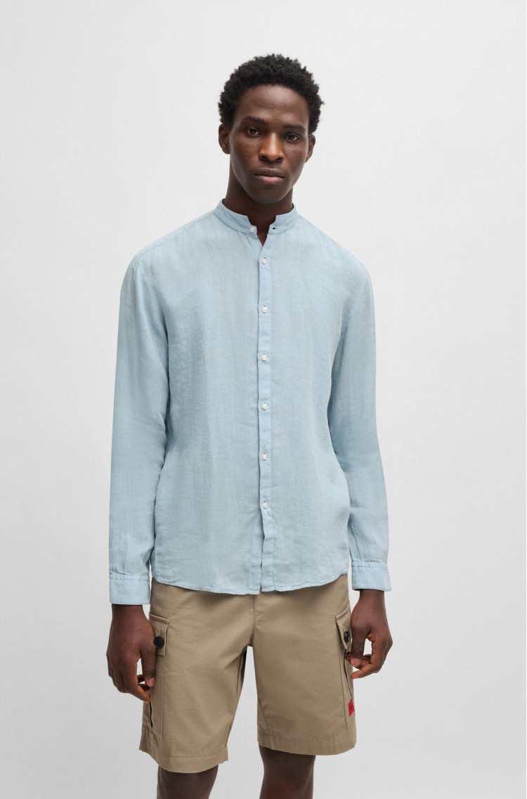 Сорочка повседневная Slim Fit для мужчин (479864), цвет Синий - №2