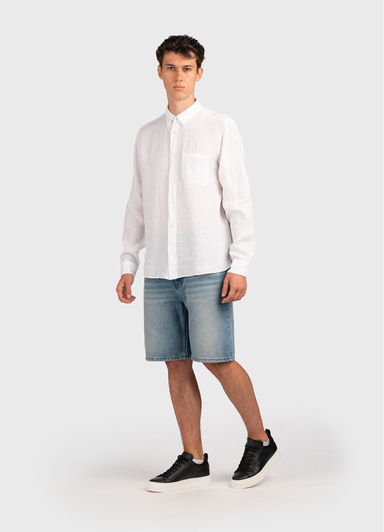 Сорочка повседневная Relaxed fit для мужчин (479876), цвет Белый - №3