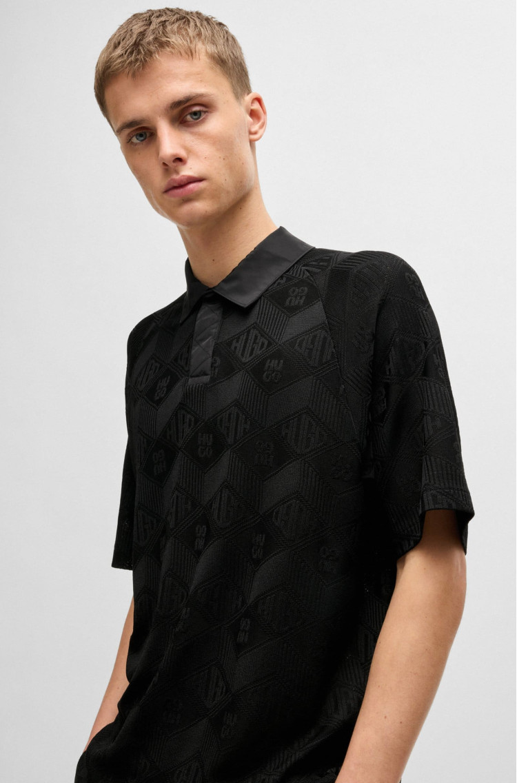 Поло Relaxed fit для чоловіків (479911), колір Чорний - №5