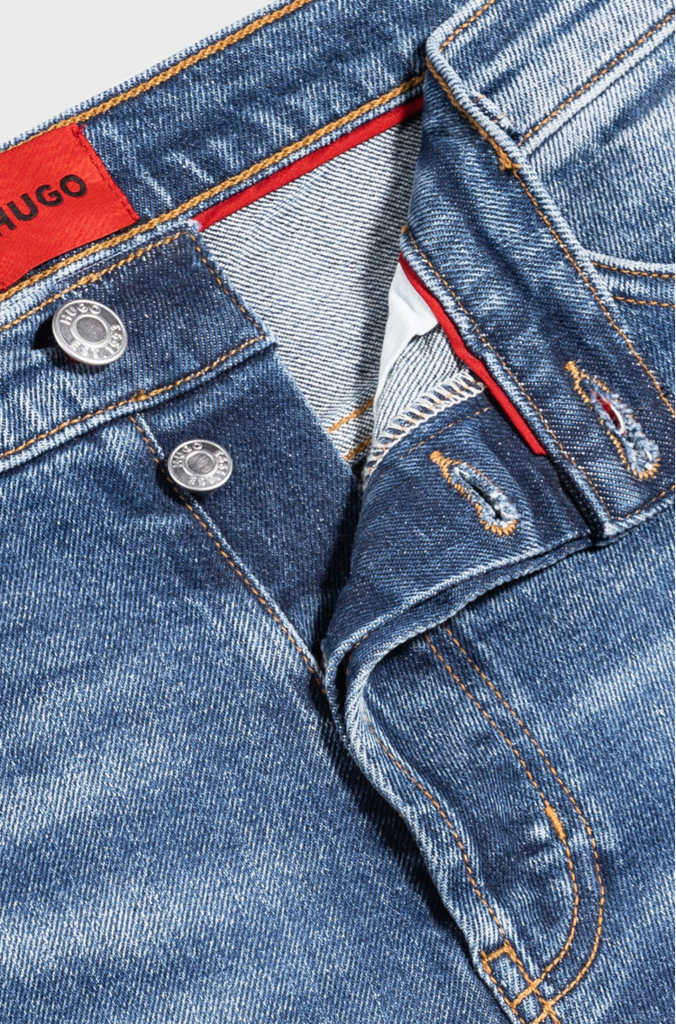 Шорти джинсові Slim fit для чоловіків (479922), колір Синій - №6