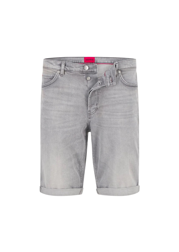 Шорти джинсові Slim fit для чоловіків (479923), колір Сірий - №1