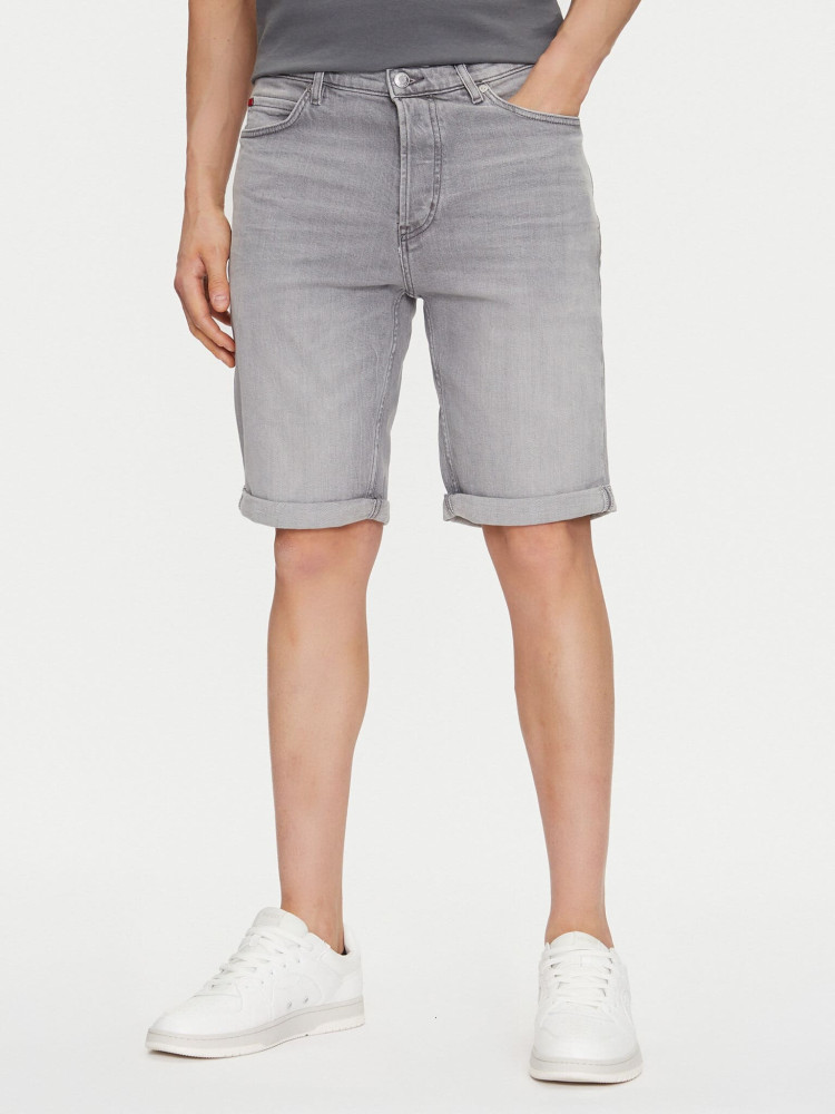 Шорти джинсові Slim fit для чоловіків (479923), колір Сірий - №2