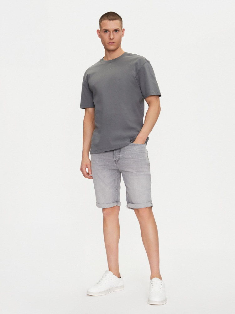 Шорти джинсові Slim fit для чоловіків (479923), колір Сірий - №3