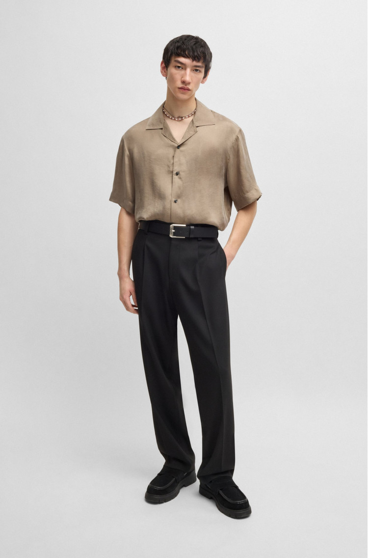 Сорочка повсякденна з коротким рукавом Relaxed fit для чоловіків (479937), колір Коричневий - №3