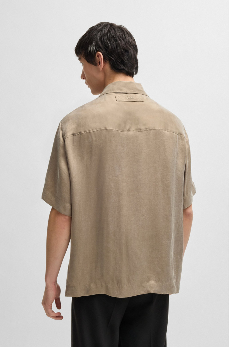 Сорочка повсякденна з коротким рукавом Relaxed fit для чоловіків (479937), колір Коричневий - №4