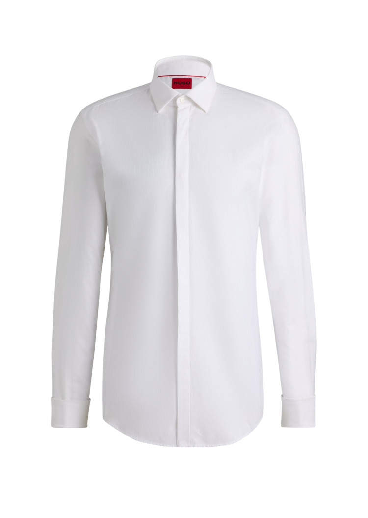 сорочка ділова Slim fit для чоловіків (479940), колір Білий - №1
