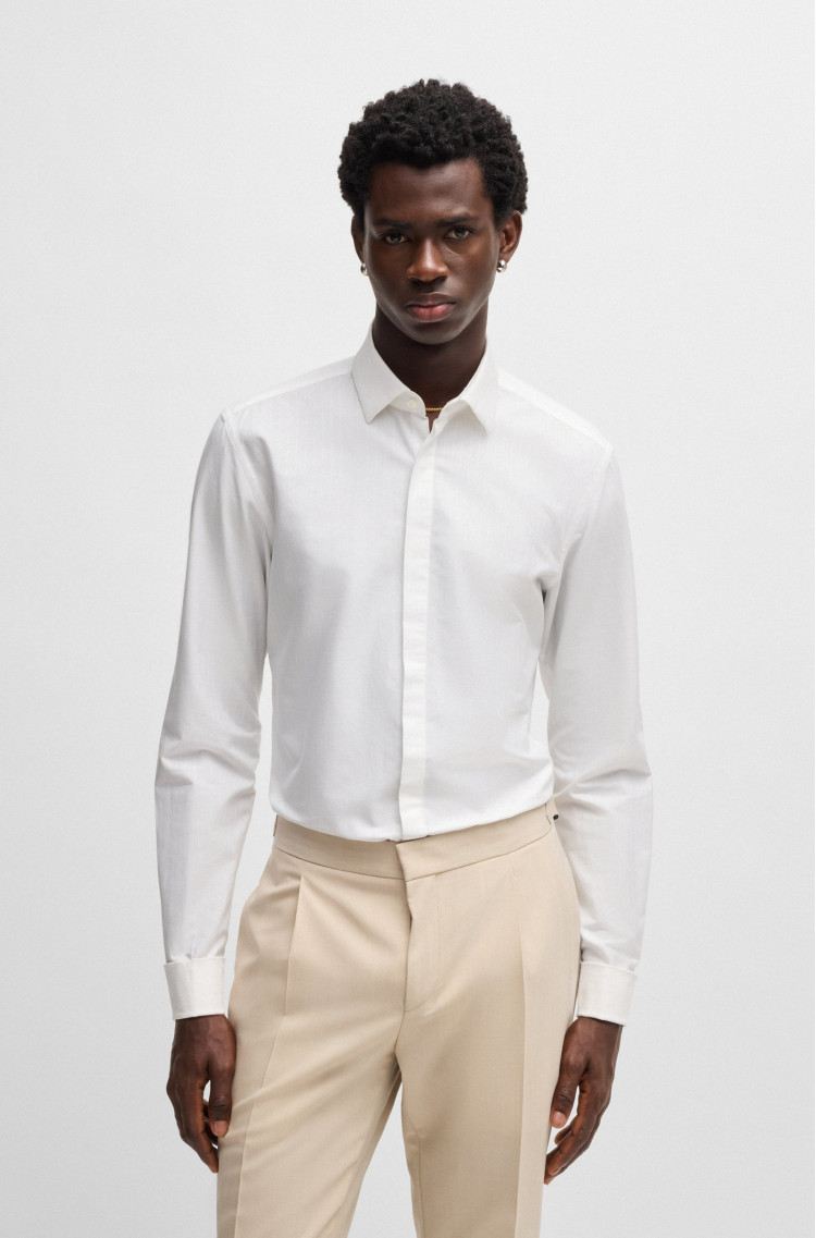 сорочка ділова Slim fit для чоловіків (479940), колір Білий - №2