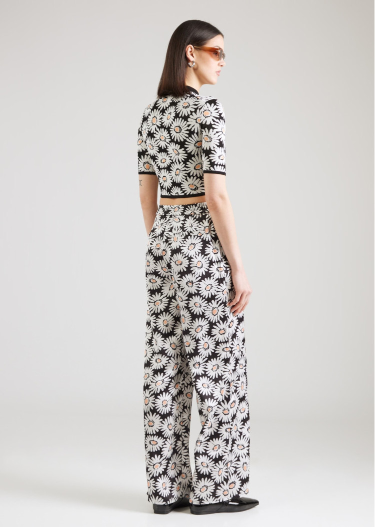 Брюки fashion Relaxed Fit Высокая для женщин (479971), цвет Черный - №4