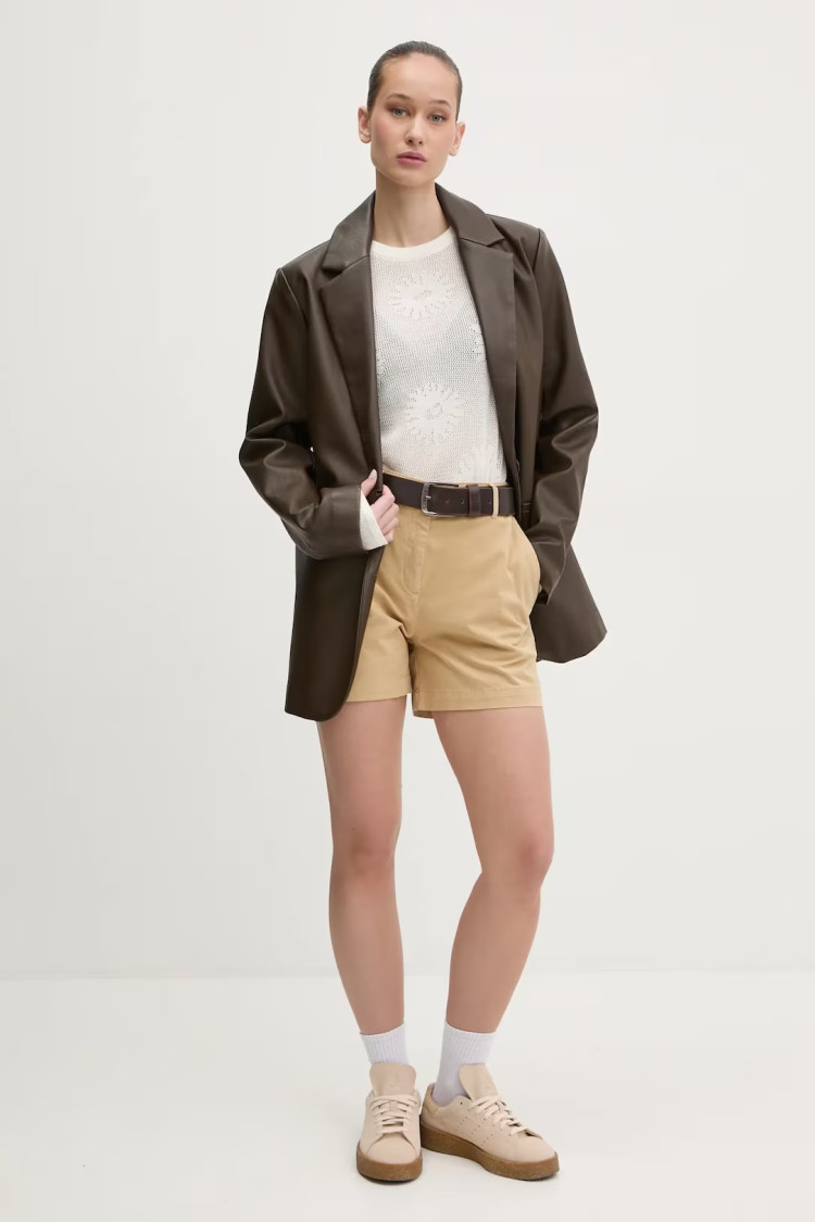 Шорти Regular fit для жінок (479976), колір Бежевий - №4