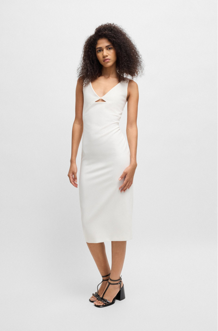 Сукні міді Slim fit для жінок (479977), колір Білий - №2