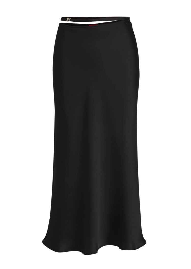 Спідниця міді Regular fit для жінок (479980), колір Чорний - №1