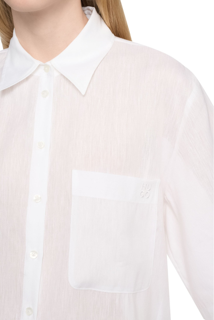 Сорочка з коротким рукавом Regular Fit для жінок (479981), колір Білий - №5