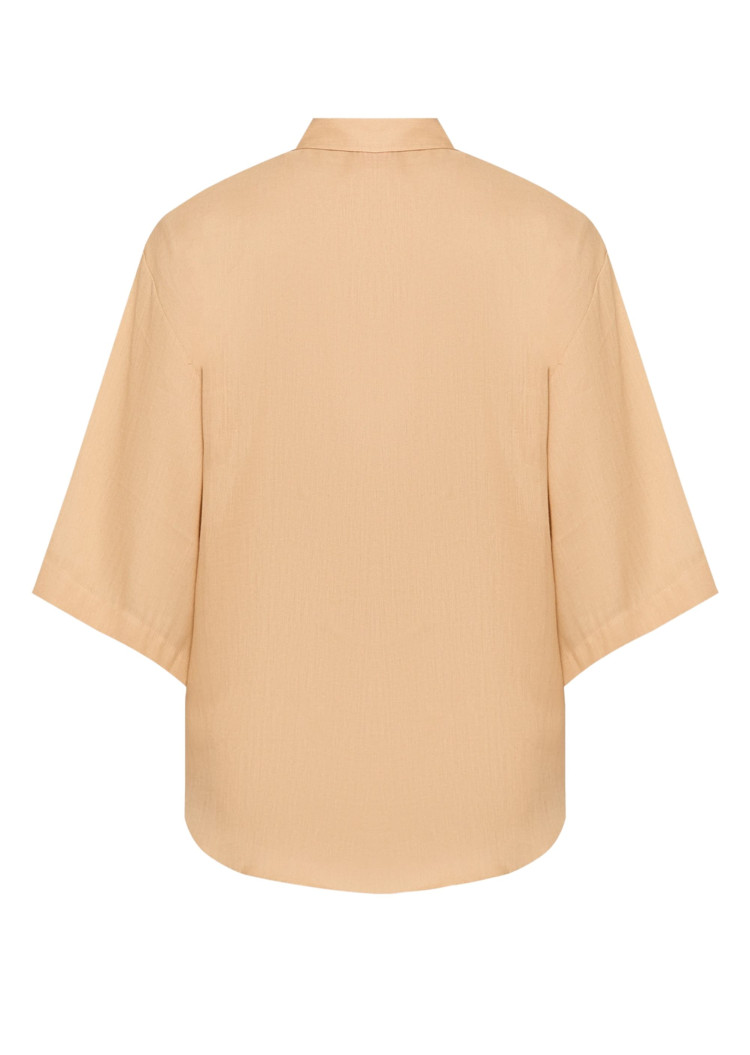 Рубашка с коротким рукавом Regular fit для женщин (479982), цвет Бежевый - №2