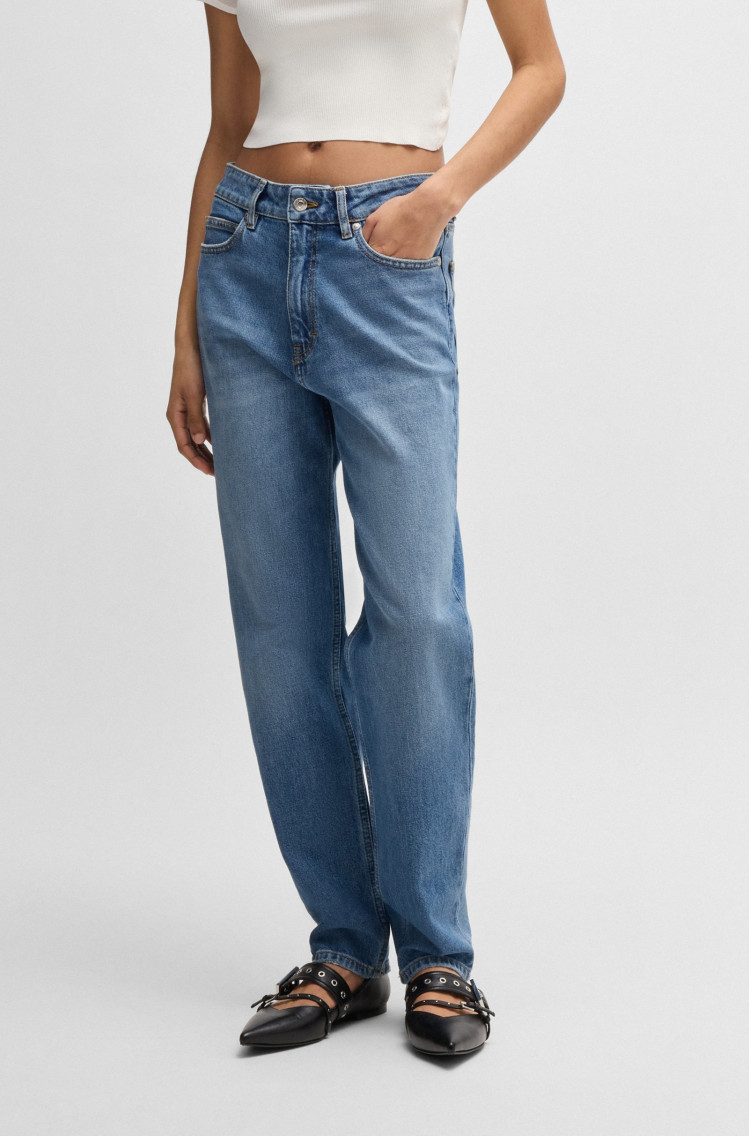 Джинсы Relaxed Relaxed Fit Средняя для женщин (479983), цвет Синий - №2