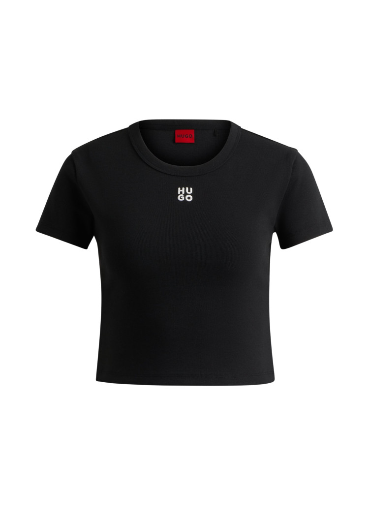 Футболка Slim fit для жінок (479989), колір Чорний - №1