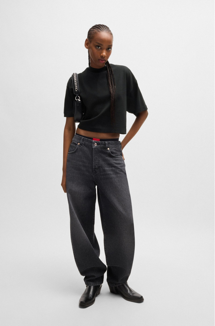 Футболка Relaxed Fit для женщин (479995), цвет Черный - №3