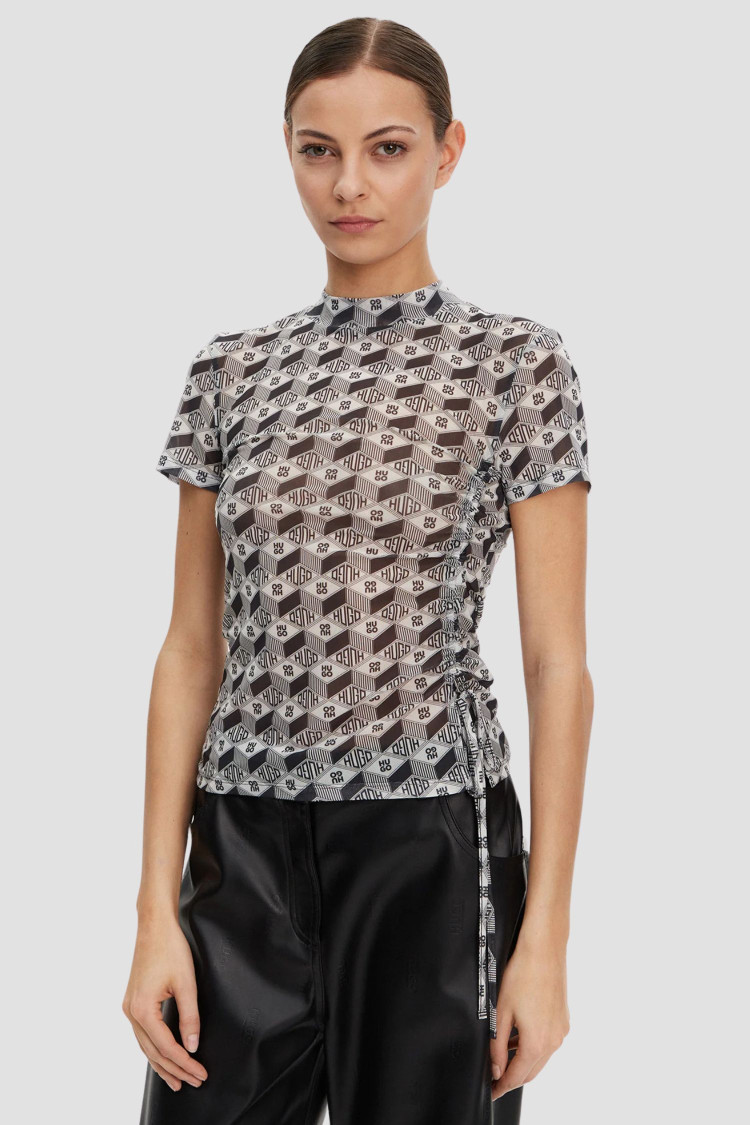 Топ с коротким рукавом Slim fit для женщин (480012), цвет Серый - №2