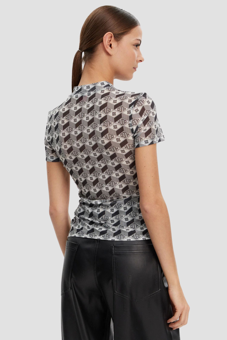Топ с коротким рукавом Slim fit для женщин (480012), цвет Серый - №4