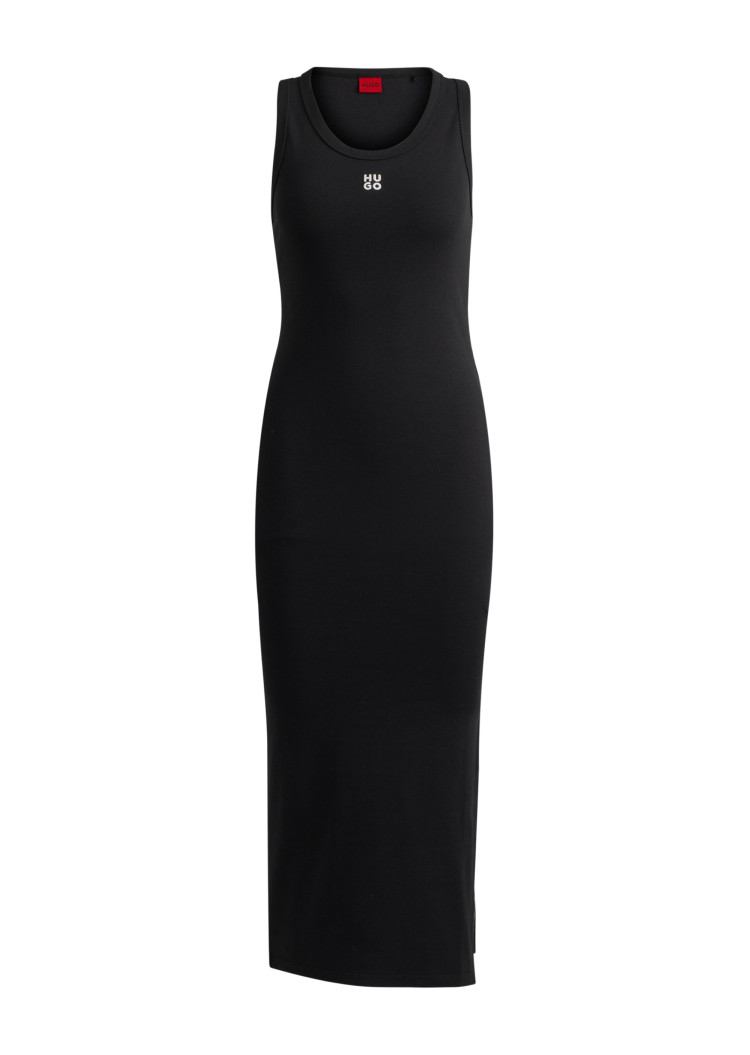 Сукні міді Slim fit для жінок (480013), колір Чорний - №1